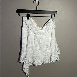 Elegant White Lace Skirt